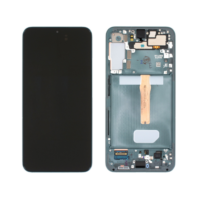 Samsung Galaxy S22 5G - OLED Screen Assembly with Frame Green (Service Pack)