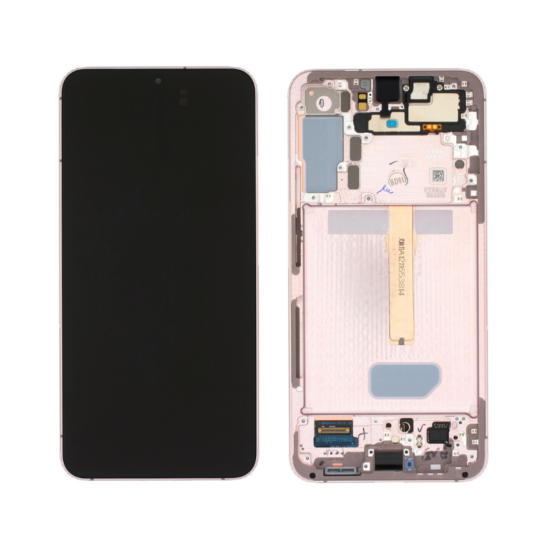 Samsung Galaxy S22 5G - OLED Assembly with frame (Glass Change) - Pink Gold