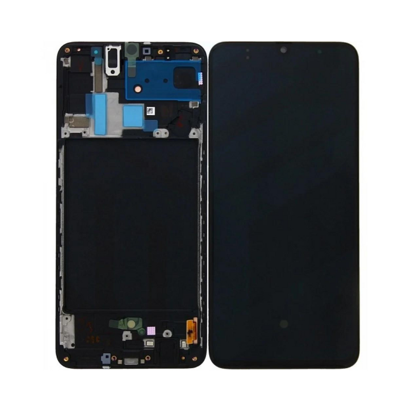 Samsung Galaxy A70 - OLED Screen Assembly with Frame Black (Service Pack)