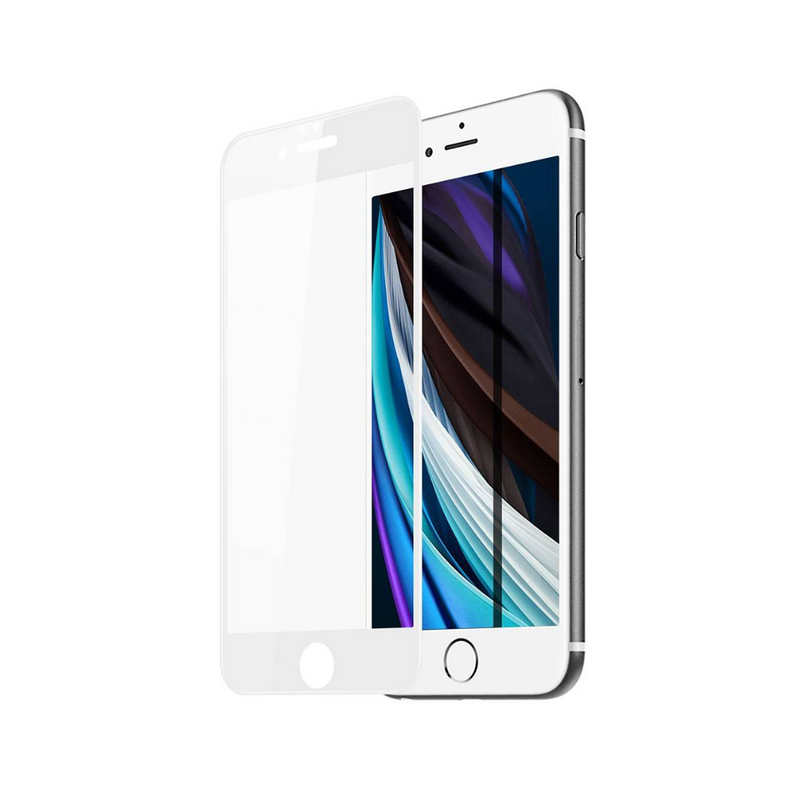 iPhone SE (2020) - Tempered Glass (Super D / Full Glue) (White)