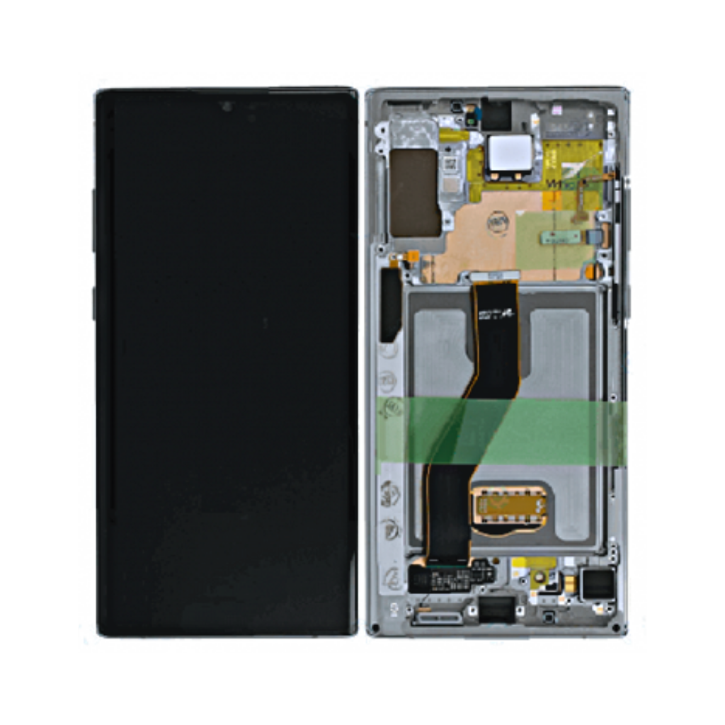 Samsung Galaxy Note 10 Plus - OLED Assembly with frame Aura Glow (Glas
