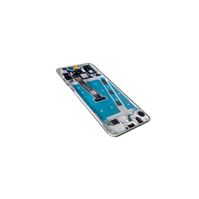 Huawei P30 Lite LCD Assembly - Original with Frame (Pearl White)