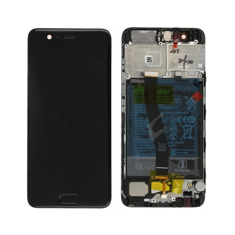 Huawei P10 Plus LCD Assembly - Original with Frame (Black)