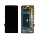 Samsung Galaxy S10 - OLED Assembly with Frame (Compatible with all carriers) Prism Black (Glass Change)