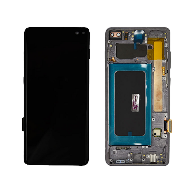 Samsung Galaxy S10 - OLED Assembly with Frame (Compatible with all carriers) Prism Black (Glass Change)