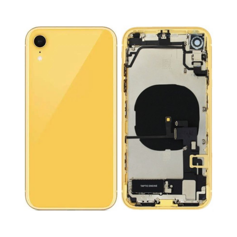 OEM Pulled iPhone XR Housing (B Grade) with Small Parts Installed - Yellow (with logo)