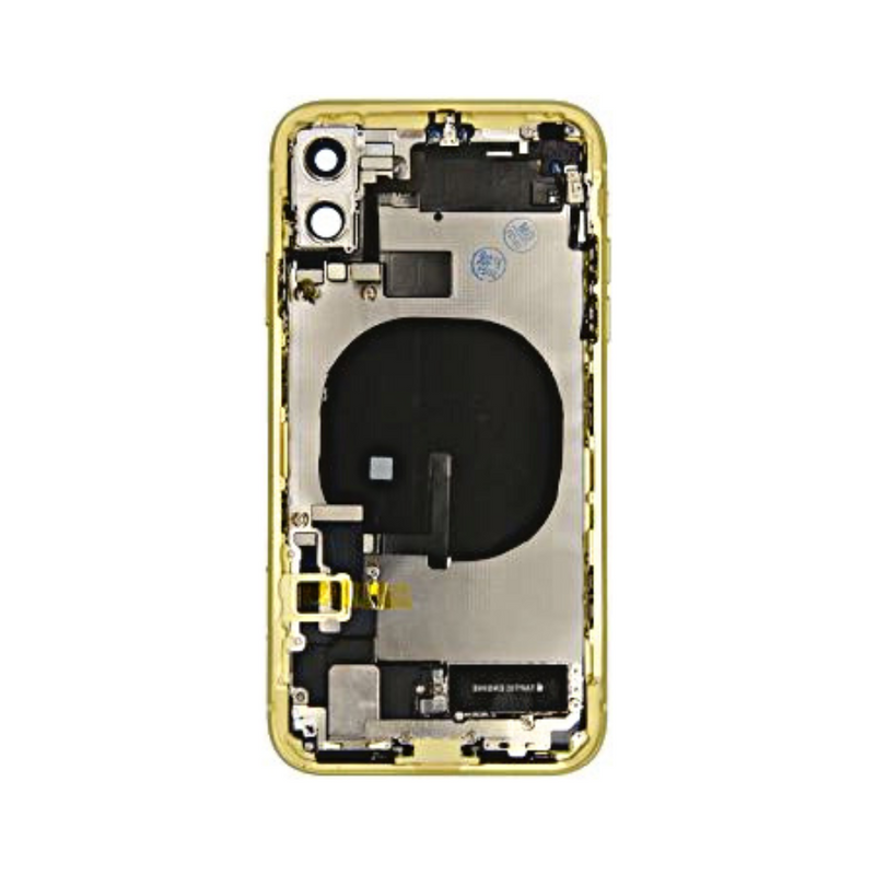 OEM Pulled iPhone 11 Housing (A Grade) with Small Parts Installed - Yellow (with logo)